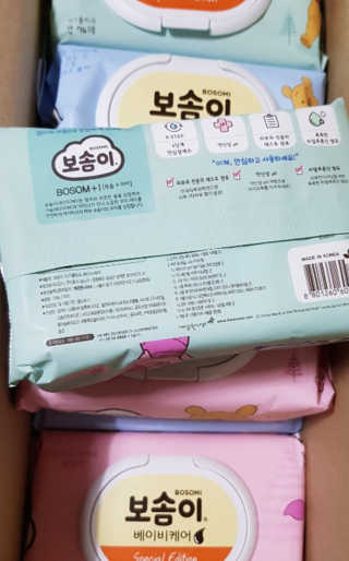 보솜이 아기물티슈 베이비케어 푸에디션 캡 74매 10입 — 5점을 준 리뷰어가 2019년 4월 올린 사용 사진