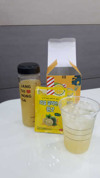 장수농가 리얼깔라만시 원샷 50ml 10팩+보틀 — 5점을 준 리뷰어가 2019년 5월 올린 사용 사진