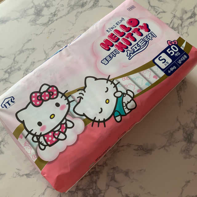 부드러운 헬로키티 기저귀 테이프형 리뷰 사진