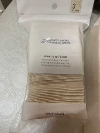 어반리브즈 프리미엄 화장솜 트라이얼 SET — 4.5점을 준 리뷰어가 2019년 8월 올린 사용 사진