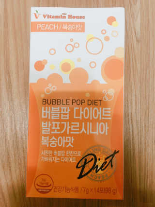비타민하우스 버블팝 다이어트 발포가르시니아 청포도/복숭아 — 3.17점을 준 리뷰어가 2017년 5월 올린 사용 사진