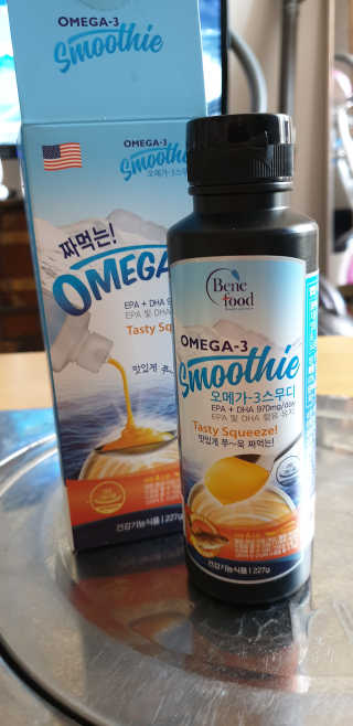 오메가-3스무디 [오메가스무디] 짜먹는 오메가3 DHA 임산부 어린이 — 4점을 준 리뷰어가 2019년 5월 올린 사용 사진
