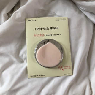 젤리팜 마이크로셀 실리콘퍼프 피치,오렌지 — 2.5점을 준 리뷰어가 2019년 8월 올린 사용 사진