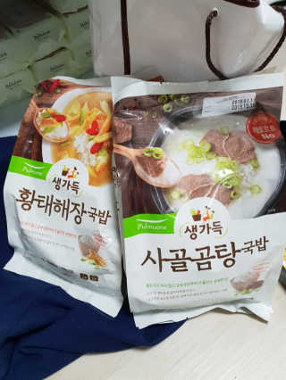 [풀무원] 사골곰탕국밥 황태해장국밥 — 5점을 준 리뷰어가 2018년 6월 올린 사용 사진