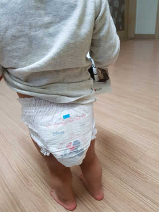보솜이 베이비케어 팬티형 기저귀 — 4점을 준 리뷰어가 2019년 3월 올린 사용 사진