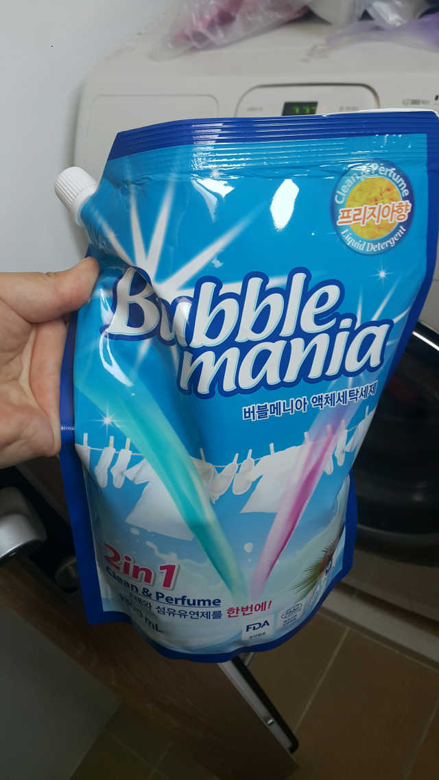 버블매니아 액체세탁세제 리필형 리뷰 사진