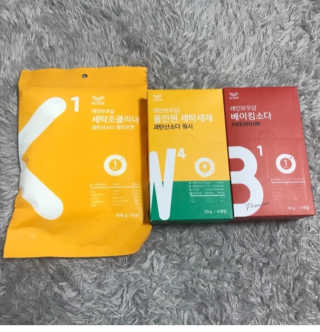 레인보우샵 올인원세탁세제,베이킹소다 스틱포6개입+세탁조클리너 — 4.67점을 준 리뷰어가 2018년 4월 올린 사용 사진