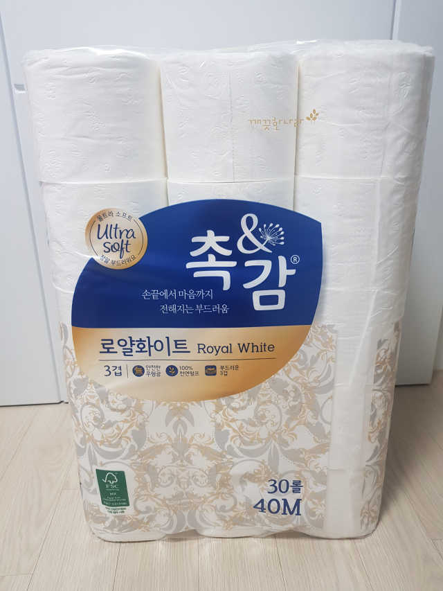 촉앤감 로얄화이트 40m 30롤 리뷰 사진