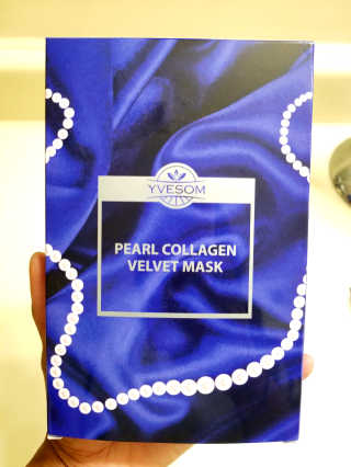 Pearl Collagen Velvet Mask 1 BOX by YVESOM — 4점을 준 리뷰어가 2019년 2월 올린 사용 사진