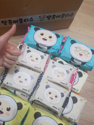 달곰이 물티슈 — 5점을 준 리뷰어가 2018년 10월 올린 사용 사진