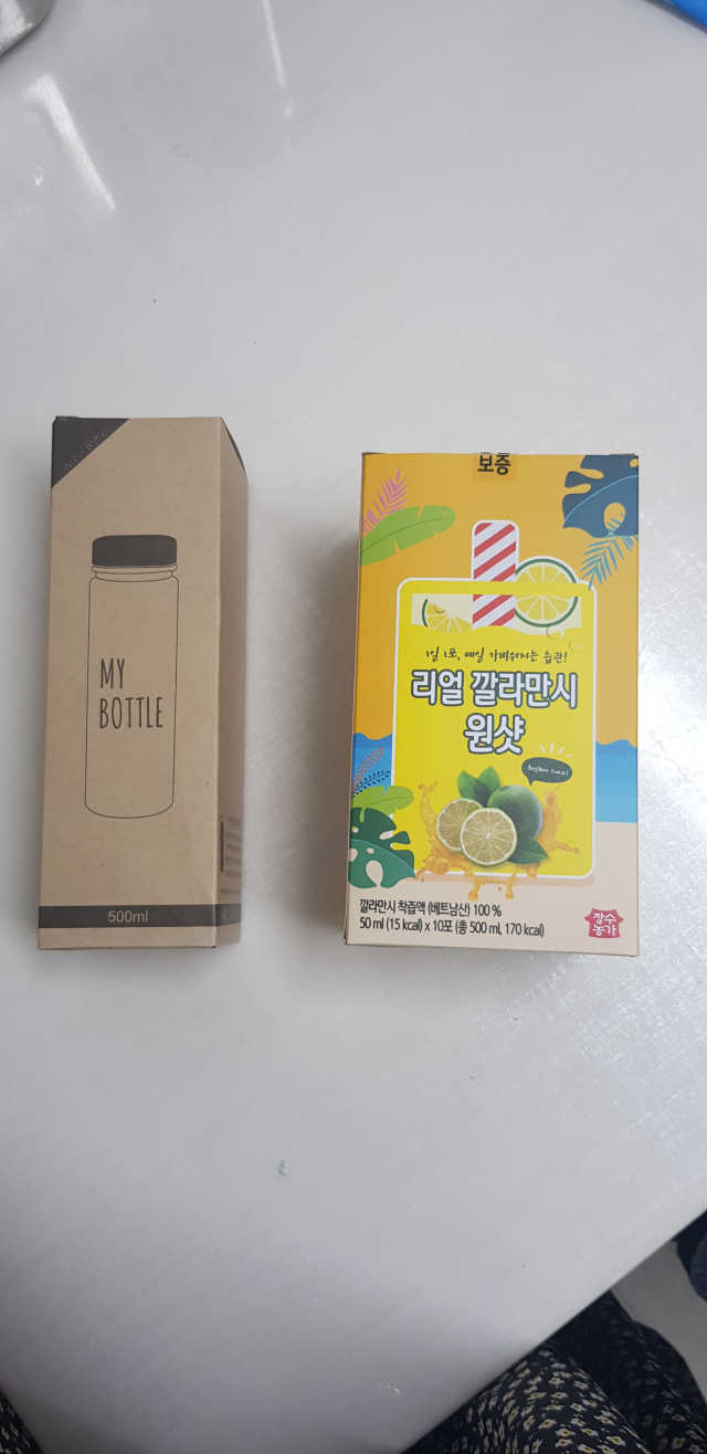 장수농가 리얼깔라만시 원샷 50ml 10팩+보틀 리뷰 사진