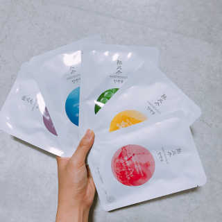 한천수 펩타이드 마스크팩 5종 10매 구성 — 5점을 준 리뷰어가 2017년 9월 올린 사용 사진