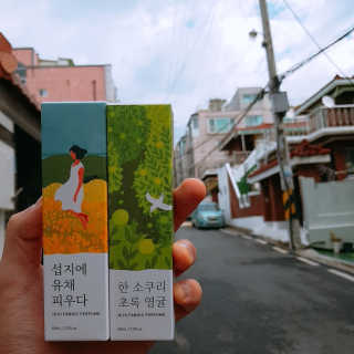 르플랑 제주 패브릭 퍼퓸 60ml 8종 — 5점을 준 리뷰어가 2018년 10월 올린 사용 사진