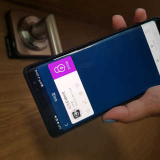 IoT방문도어락 게이트맨 스마트레버락 — 4점을 준 리뷰어가 2019년 7월 올린 사용 사진
