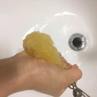 룰라러브 모공관리 끝 지중해산 천연해면 바디스펀지 — 5점을 준 리뷰어가 2018년 3월 올린 사용 사진
