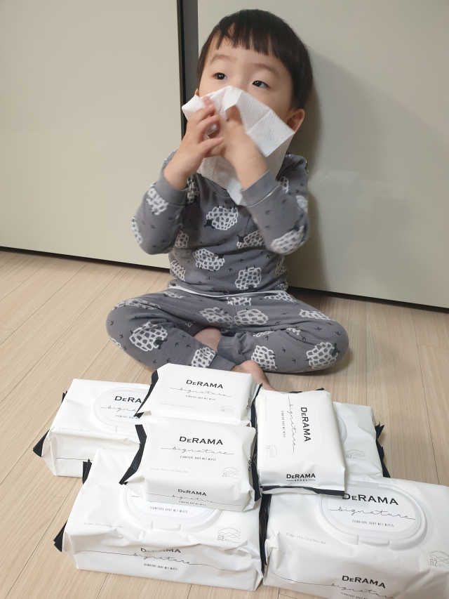 드라마 시그니처 아기물티슈 리뷰 사진