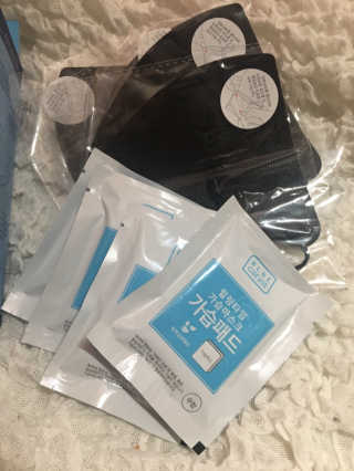 [블루캐롯] 힐링타임 가습마스크 1박스 — 1점을 준 리뷰어가 2019년 7월 올린 사용 사진