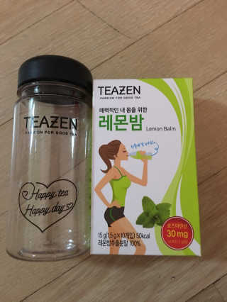 티젠 레몬밤 + 마이보틀 — 3점을 준 리뷰어가 2018년 7월 올린 사용 사진