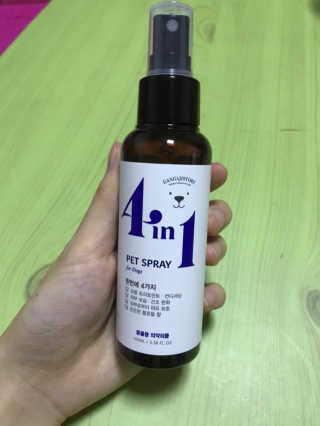 강아지스토리 포인원 모이스처 미스트 100ml — 4점을 준 리뷰어가 2018년 11월 올린 사용 사진