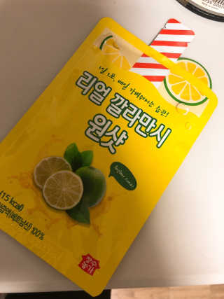 장수농가 리얼깔라만시 원샷 50ml 10팩+보틀 — 5점을 준 리뷰어가 2019년 5월 올린 사용 사진