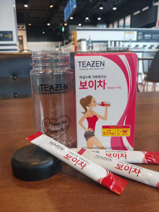 티젠 보이차 + 마이보틀 세트 — 5점을 준 리뷰어가 2018년 6월 올린 사용 사진