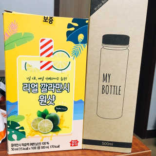 장수농가 리얼깔라만시 원샷 50ml 10팩+보틀 — 4점을 준 리뷰어가 2019년 5월 올린 사용 사진