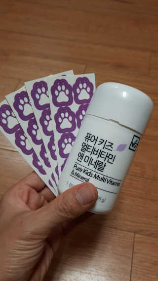 네츄럴굿띵스 퓨어 키즈 멀티비타민 앤 미네랄 30일분 — 5점을 준 리뷰어가 2018년 12월 올린 사용 사진