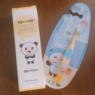 달곰이 어린이 치약+어린이 칫솔 SET — 5점을 준 리뷰어가 2018년 4월 올린 사용 사진