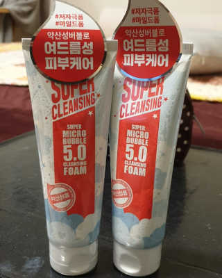 미팩토리 슈퍼 마이크로 버블 5.0 클렌징 폼 X 2EA — 3점을 준 리뷰어가 2019년 6월 올린 사용 사진