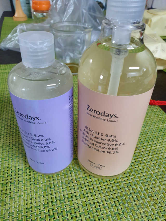 제로데이즈 천연 주방전용세제 + 여성속옷세제 리뷰 사진