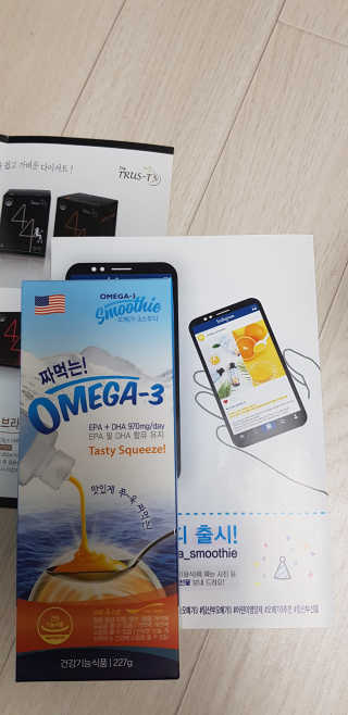 오메가-3스무디 [오메가스무디] 짜먹는 오메가3 DHA 임산부 어린이 — 2.5점을 준 리뷰어가 2019년 3월 올린 사용 사진
