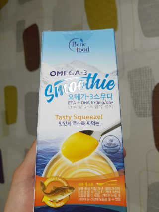 오메가-3스무디 [오메가스무디] 짜먹는 오메가3 DHA 임산부 어린이 — 5점을 준 리뷰어가 2019년 3월 올린 사용 사진