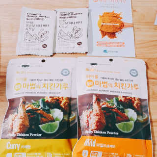 MCP 하이몰 마법의치킨가루2봉랜덤 + 코코넛허니버터2봉 — 4.5점을 준 리뷰어가 2020년 3월 올린 사용 사진