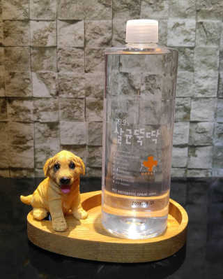 [펫토리아]살균뚝딱 강아지 고양이 살균소독제 탈취제 — 4점을 준 리뷰어가 2019년 10월 올린 사용 사진