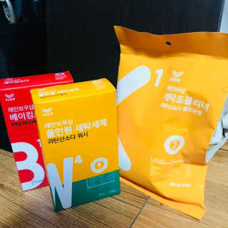 레인보우샵 올인원세탁세제,베이킹소다 스틱포6개입+세탁조클리너 — 4점을 준 리뷰어가 2018년 3월 올린 사용 사진