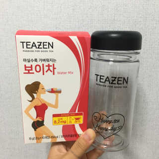 티젠 보이차 + 마이보틀 세트 — 4점을 준 리뷰어가 2018년 6월 올린 사용 사진