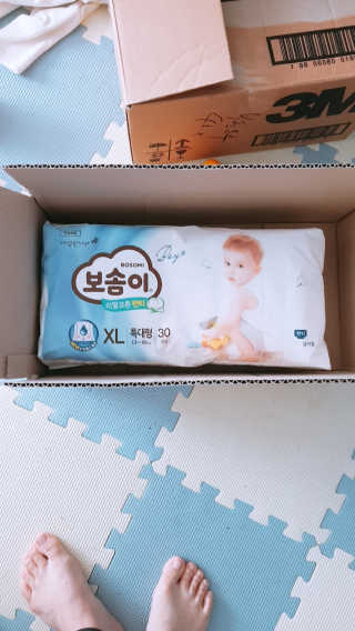 보솜이 리얼코튼 팬티형 — 4점을 준 리뷰어가 2019년 3월 올린 사용 사진
