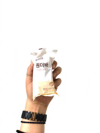 원더그린 無설탕 수제 바, 원더바 현미시리얼 — 3.5점을 준 리뷰어가 2018년 1월 올린 사용 사진