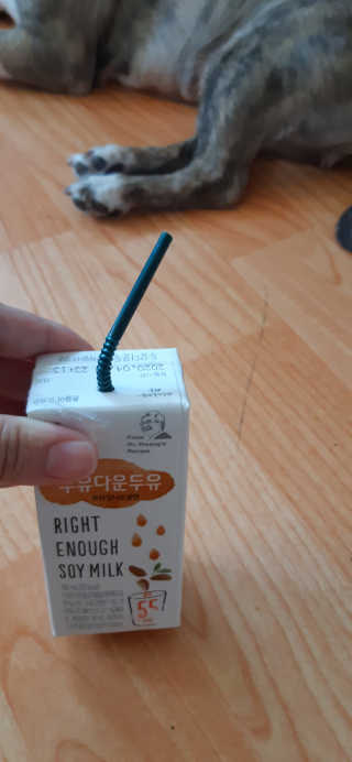 이롬 두유다운두유 4종 — 4점을 준 리뷰어가 2019년 8월 올린 사용 사진