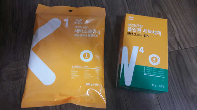 올인원 세탁세제 스틱포 6개입 + 세탁조클리너 리뷰 사진