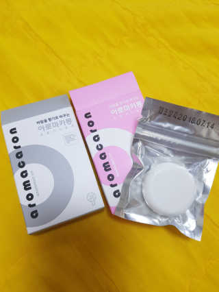 아로마카롱 천연 고체 방향제 3종 — 5점을 준 리뷰어가 2018년 9월 올린 사용 사진
