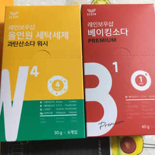 레인보우샵 올인원세탁세제,베이킹소다 스틱포6개입+세탁조클리너 — 3.17점을 준 리뷰어가 2018년 4월 올린 사용 사진