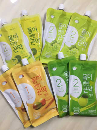 몸반곤 몸이반한 이중 곤약젤리 저칼로리4종_총8파우치 — 5점을 준 리뷰어가 2019년 3월 올린 사용 사진