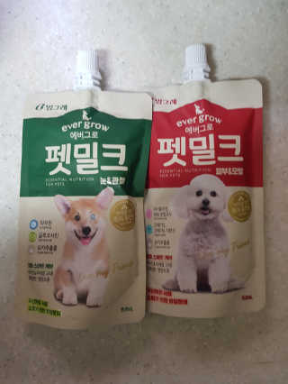 [빙그레] 에버그로 생유산균 1봉（10포입）+펫밀크2팩 — 4점을 준 리뷰어가 2019년 6월 올린 사용 사진