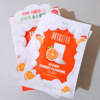 비알티씨 V10 파우더 클렌징 티백 2종 — 3점을 준 리뷰어가 2019년 2월 올린 사용 사진