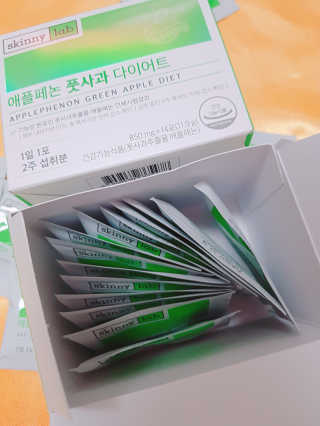 스키니랩 애플페논 풋사과 다이어트 — 5점을 준 리뷰어가 2019년 5월 올린 사용 사진