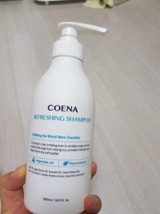 코에나샴푸 500ml — 5점을 준 리뷰어가 2019년 7월 올린 사용 사진