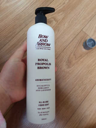 보우앤애로우 아로마테라피 올인원 리퀴드 솝 - 브라운  500ml — 5점을 준 리뷰어가 2019년 12월 올린 사용 사진