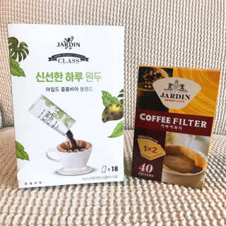 (주)쟈뎅 [쟈뎅] 클래스 신선한 하루 원두+여과지 SET — 5점을 준 리뷰어가 2019년 3월 올린 사용 사진