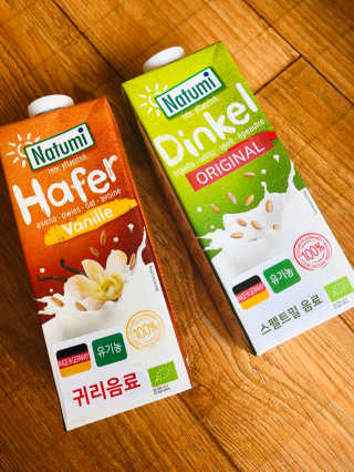 나투미 귀리 바닐라맛 1리터+ 나투미 스펠트밀 1리터 — 4.5점을 준 리뷰어가 2019년 5월 올린 사용 사진